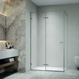 Душевой уголок с распашной дверью на петлях - RGW SV-040Gr (Прозрачное, 1600x1000)