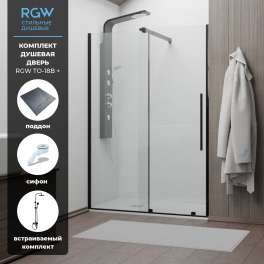 Комплект душевая дверь: RGW TO-18B + RGW TUS-B + RGW E351C + RGW SP-24B