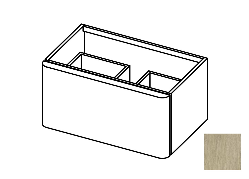 GAMADECOR RADIO BPS Тумба под раковину, включает органайзер, 60x40x50 см, Olmo Light