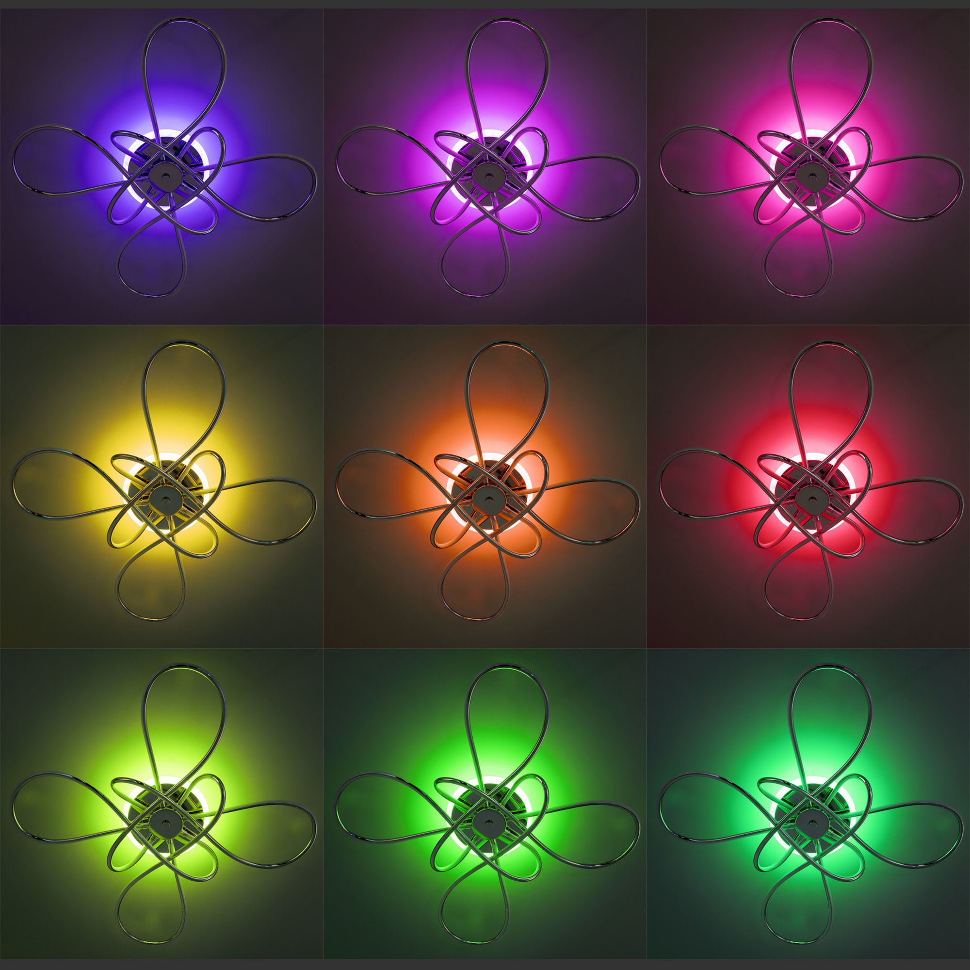 Citilux Джемини CL229B141E LED RGB Люстра с пультом Хром арт. 88984