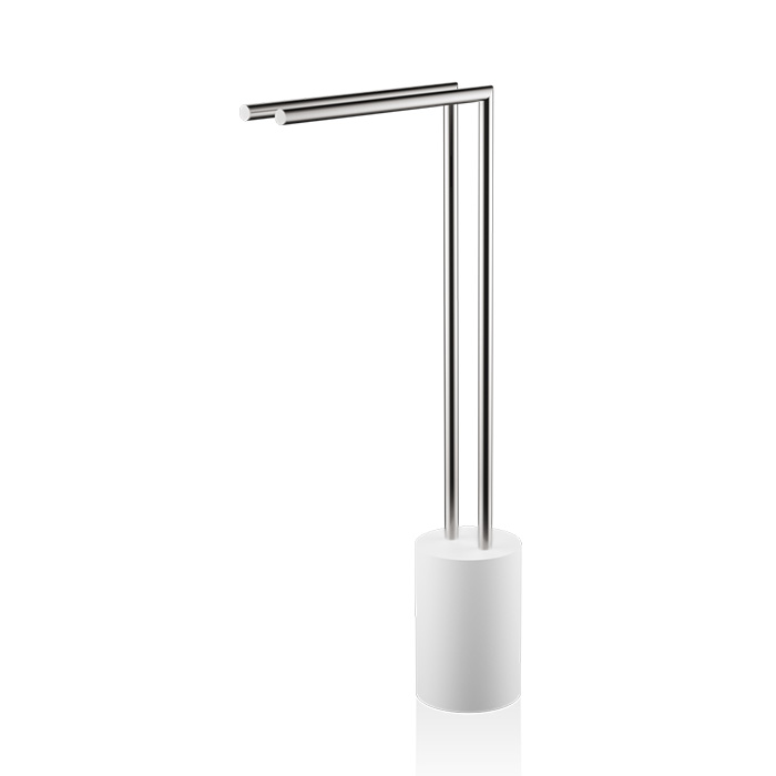 DW STONE HT 2 Полотенцедержатель, напольный, 81x14x41 см, Белый /матовая сталь