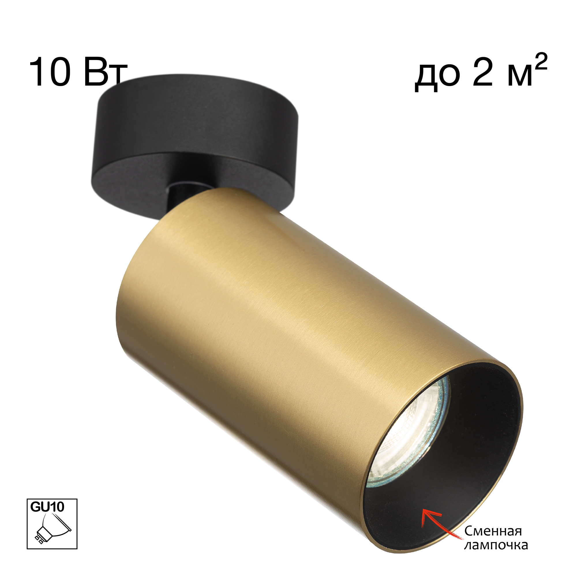Citilux AXEL CL512212 Накладной поворотный светильник Латунь арт. 89792