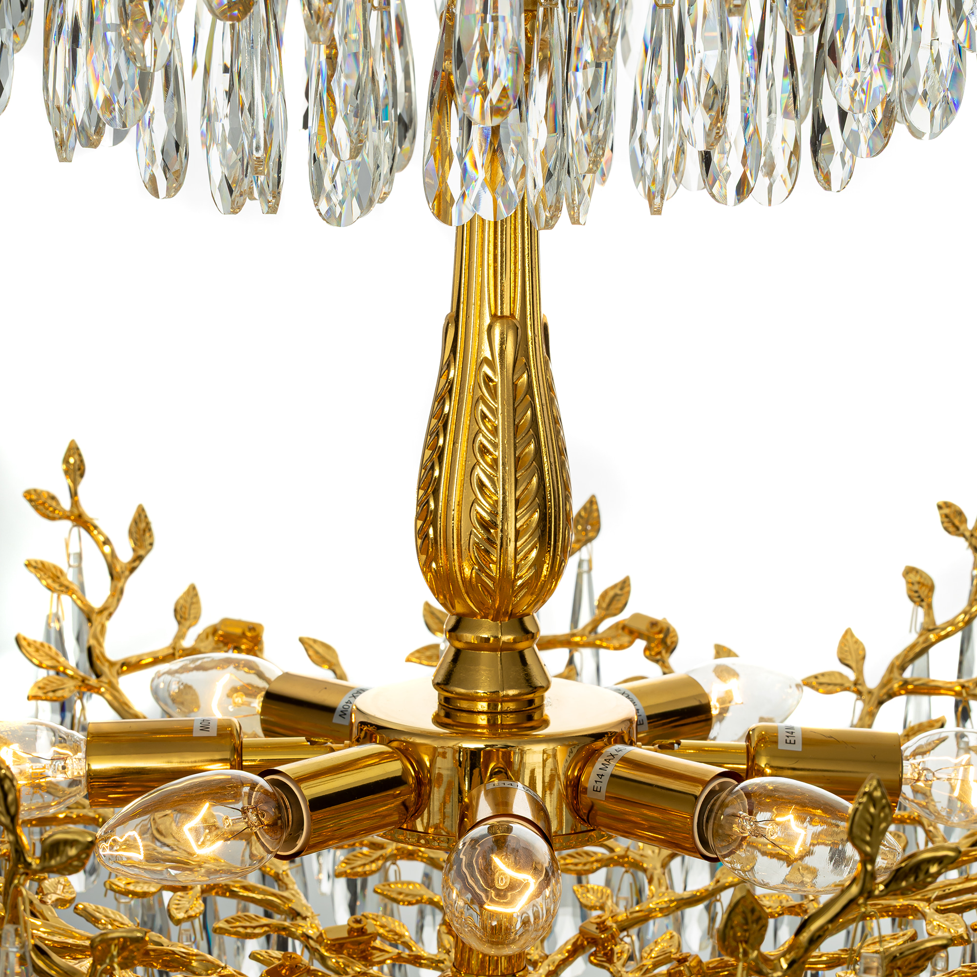 Citilux RITZ CL310262 Люстра хрустальная подвесная Золото арт. 89415