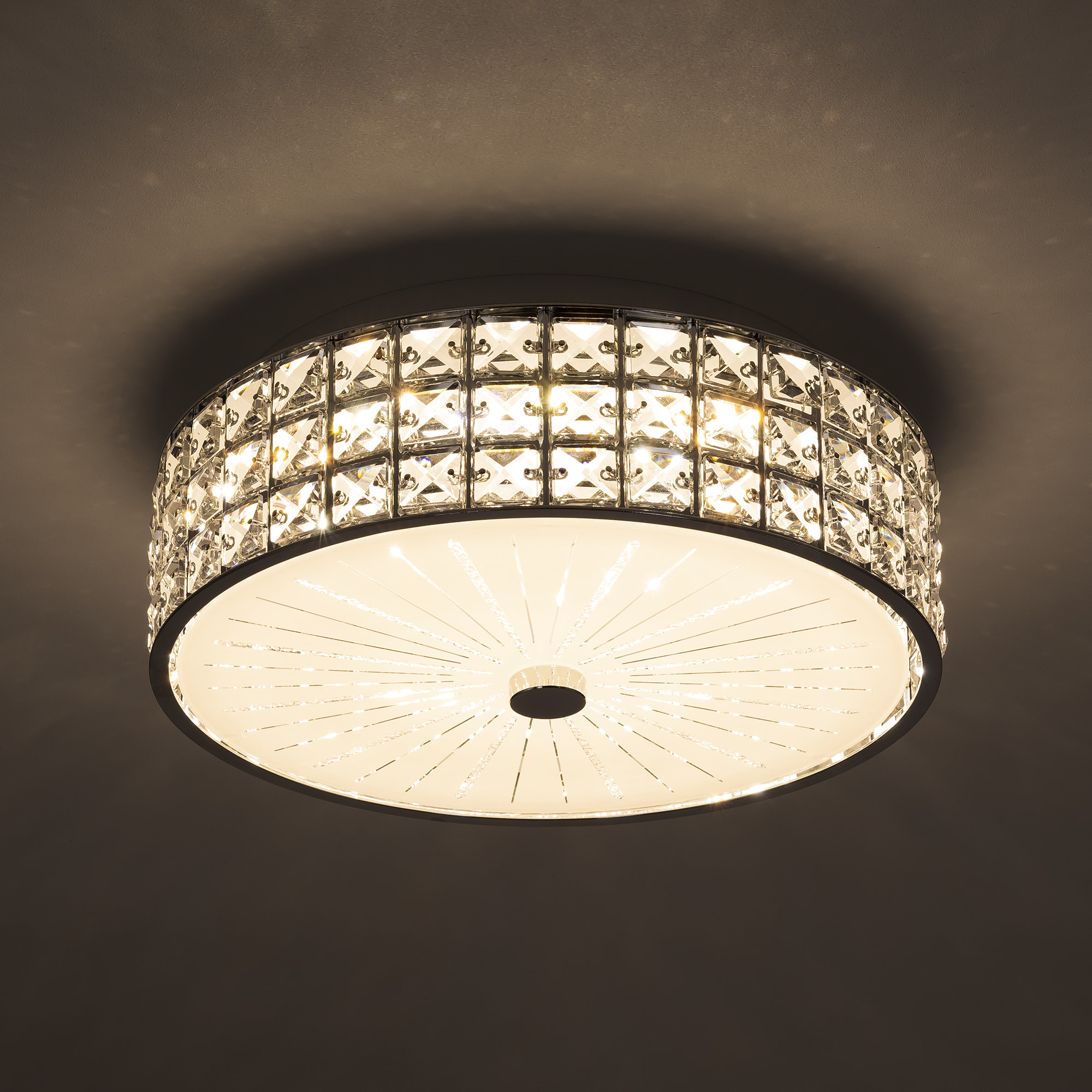 Citilux Портал CL32413G1 LED RGB Люстра хрустальная с пультом Хром арт. 89064