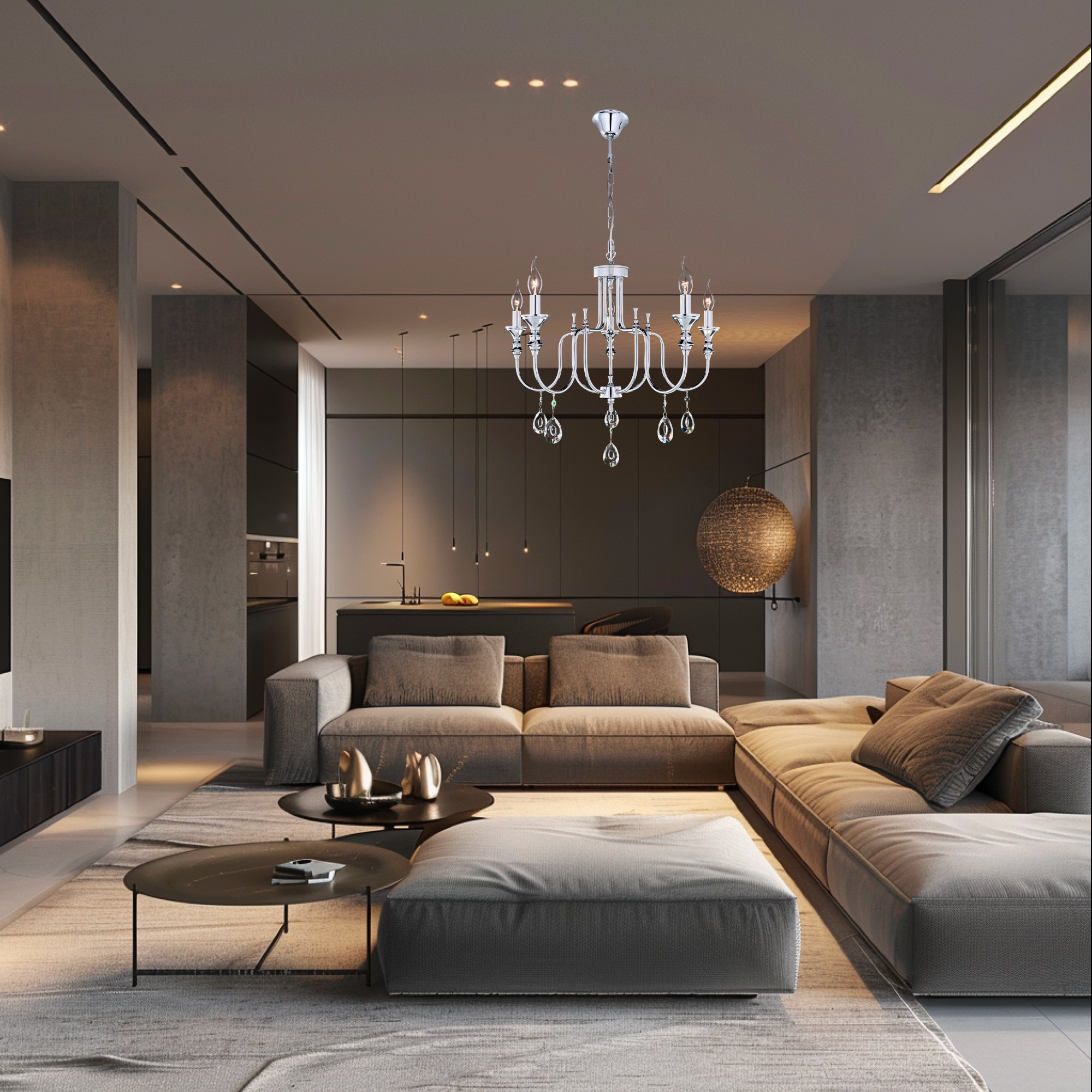 Citilux Рига CL437151 Люстра подвесная Хром арт. 88004