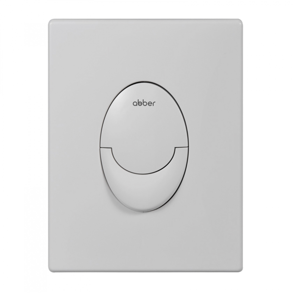 Кнопка смыва ABBER AC0125MW пневматическая, белая матовая арт. 62180