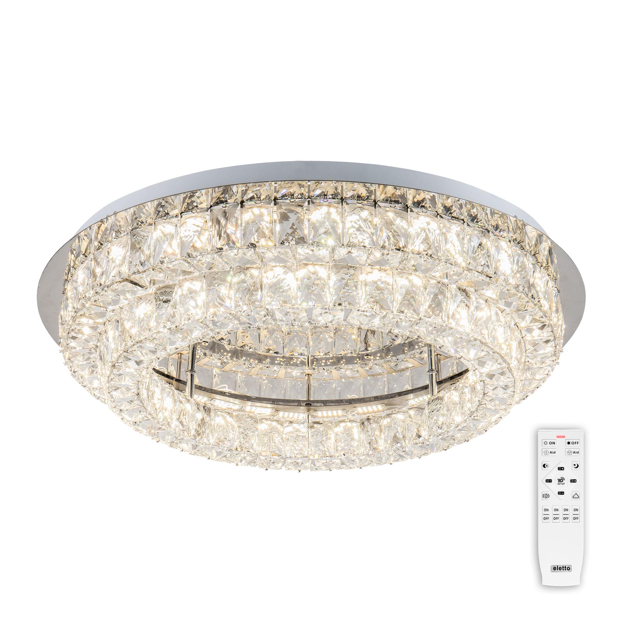 Eletto Olimpia EL330C80.1 LED Люстра хрустальная с пультом Хром арт. 88319