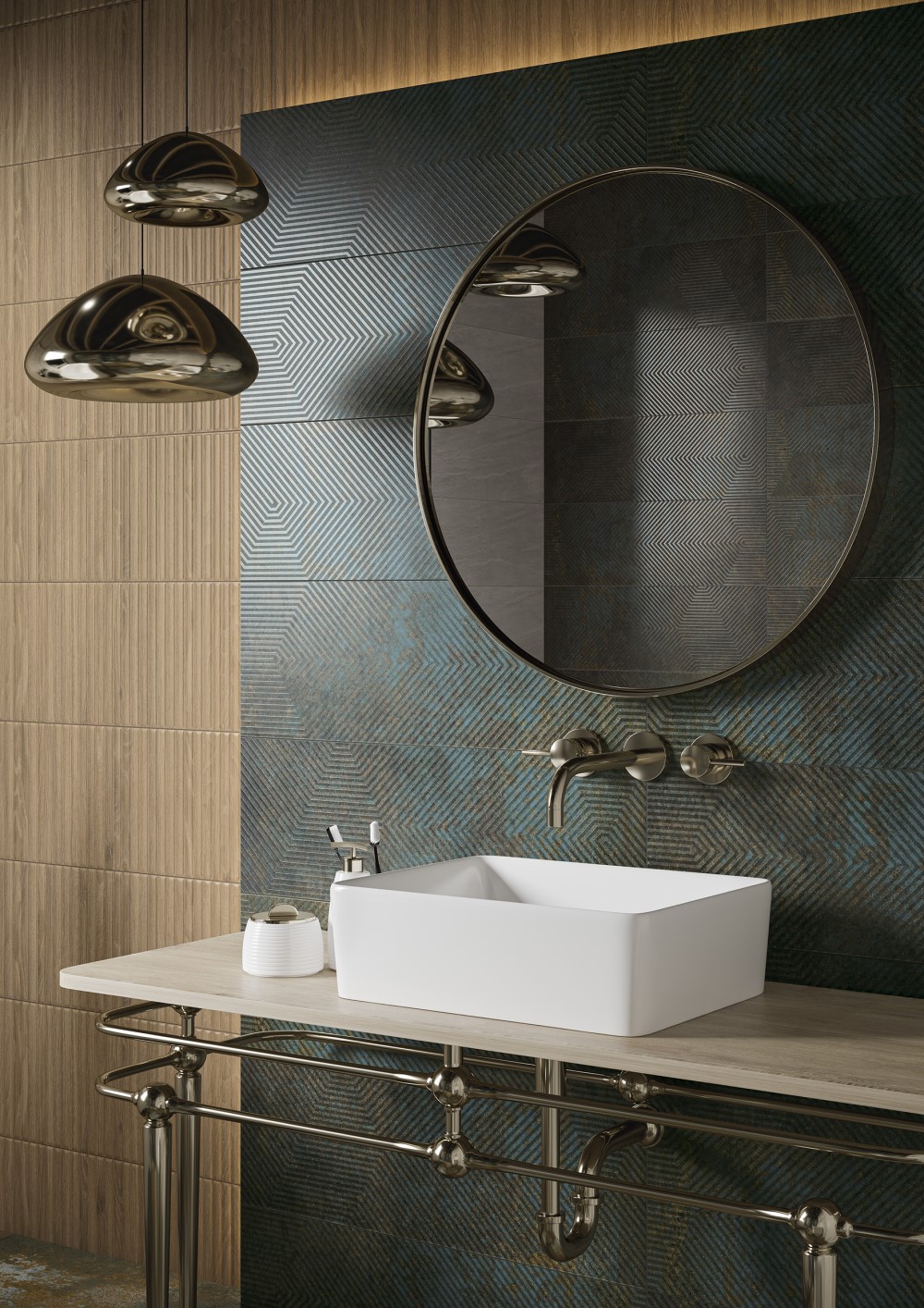 Плитка Ceramika Paradyz Молто графитовая структурная ректификат 25x75 (1,3) арт. 76105