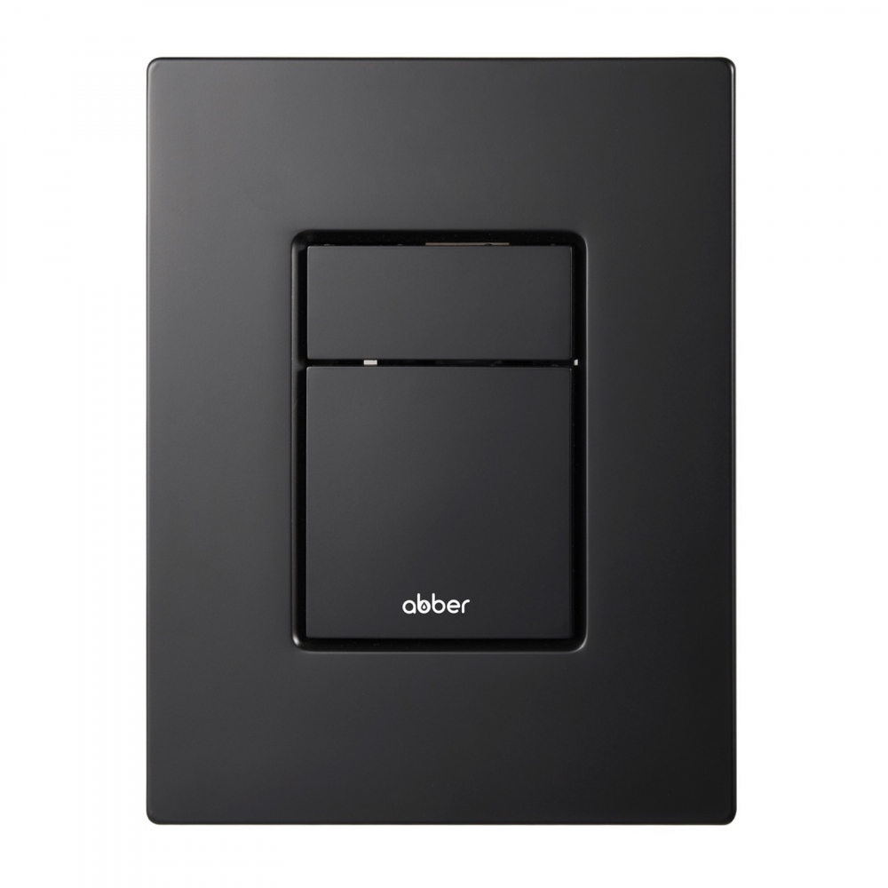 Кнопка смыва ABBER AC0123MB пневматическая, черная матовая арт. 62169