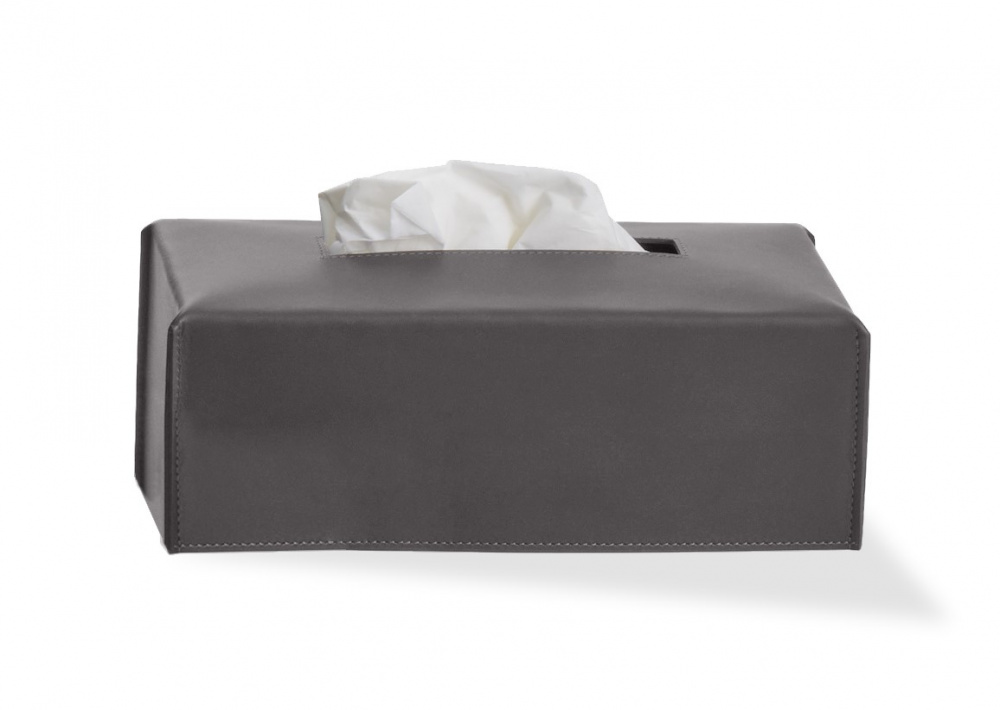 DW NAPPA KB Салфетница из натуральной кожи 9x24x12.5 см, дымчато-серый
