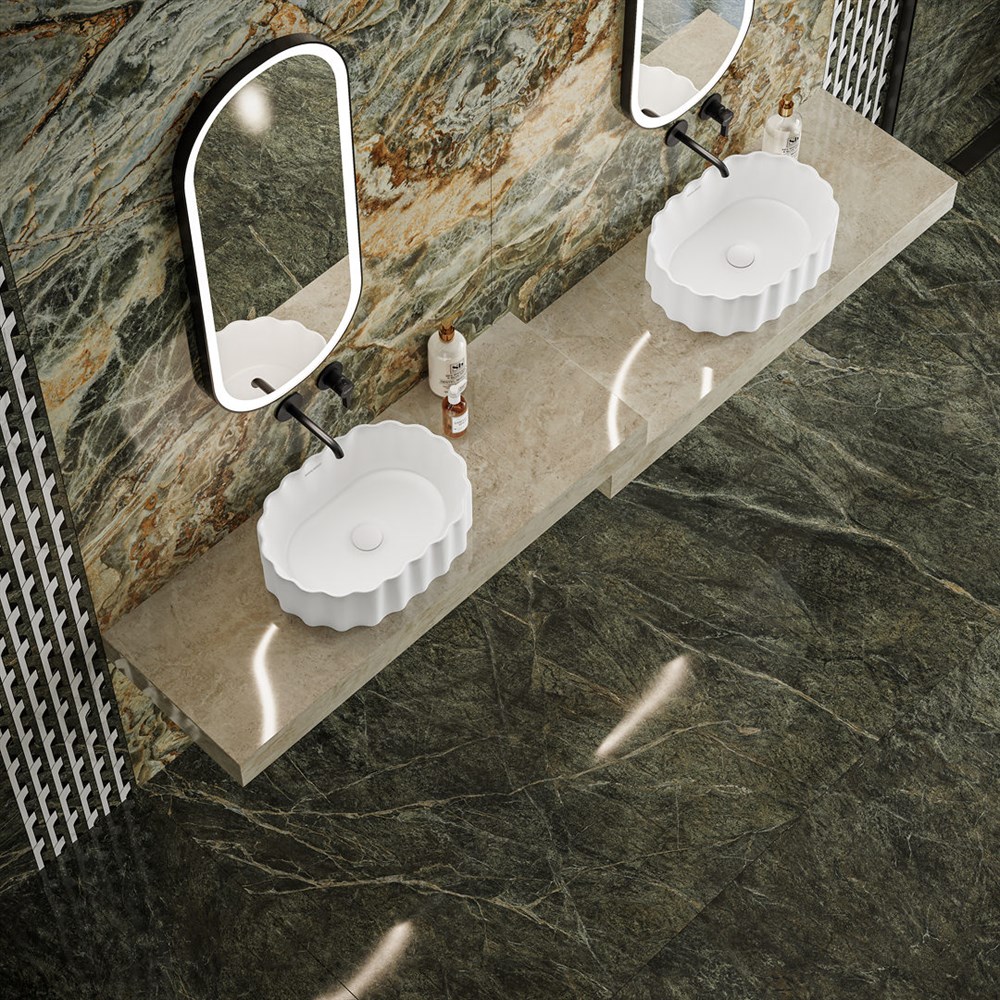 CC.wb.50/WHT Раковина ARTBASIN Conchiglia/АртБейзин Конкилья накладная 50, белая глянцевая арт. 117446
