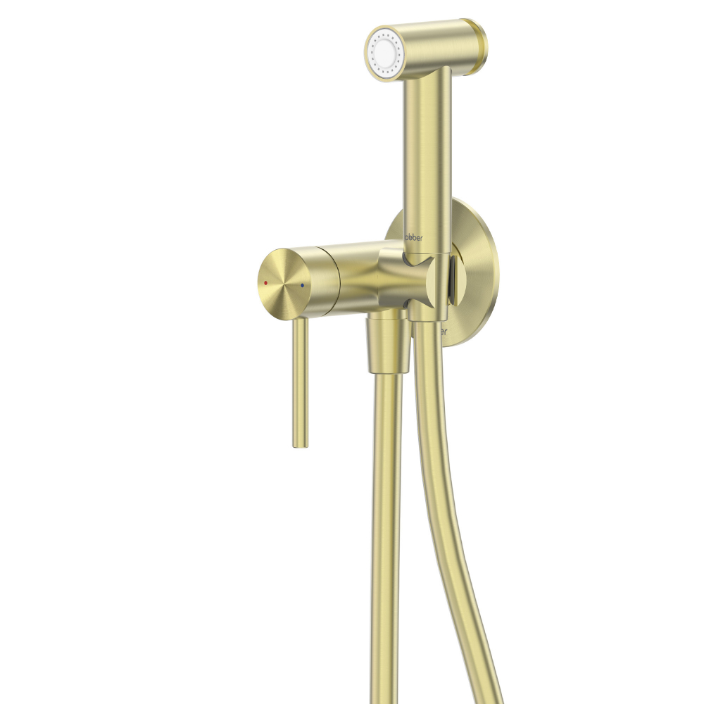 Смеситель ABBER Wasser Kreis 316 AF8125BG с гигиеническим душем, брашированное золото арт. 62362
