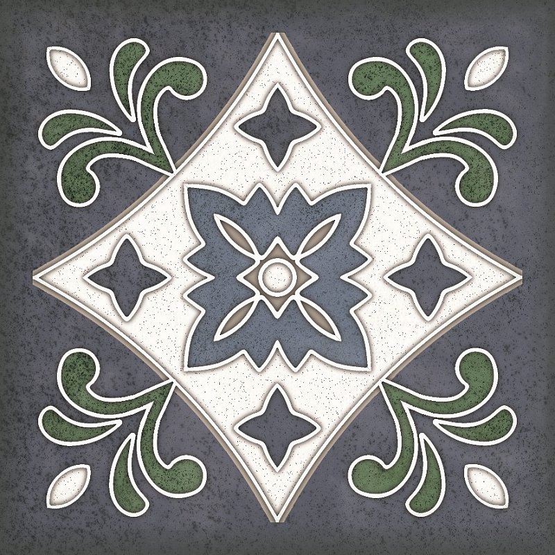 Керамическая плитка Смальта декор синий / Плитка Smalto décor 3 blu 15*15