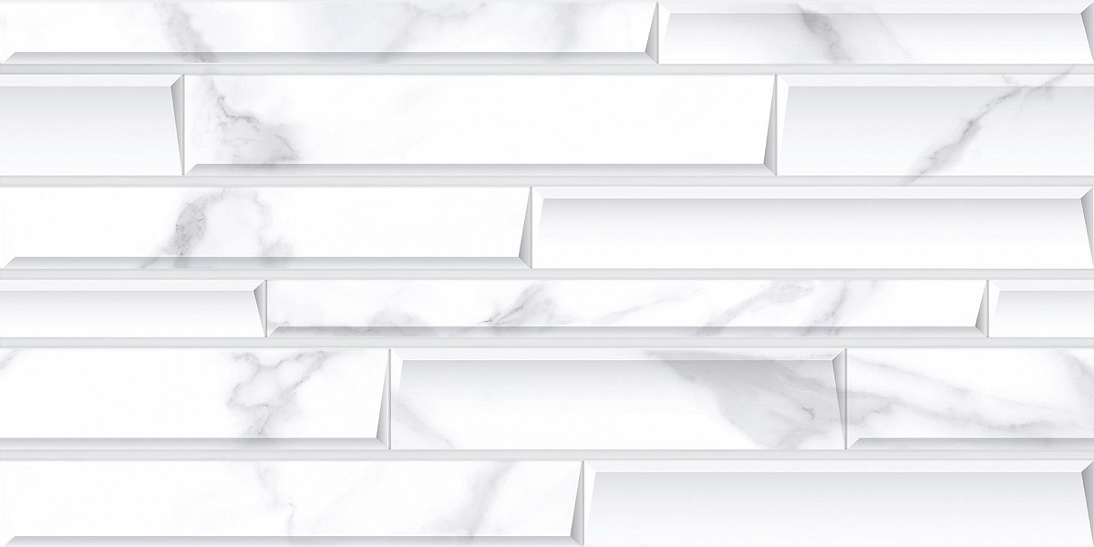 Керамическая плитка Калакатта кирпичики / Плитка 31.5*63 Calacatta bricks rel. 33