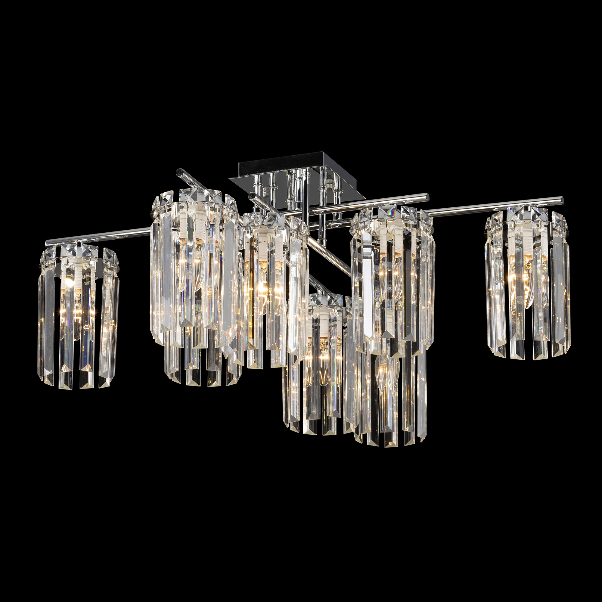 Citilux AXIS CL313281 Люстра хрустальная потолочная Хром арт. 89230