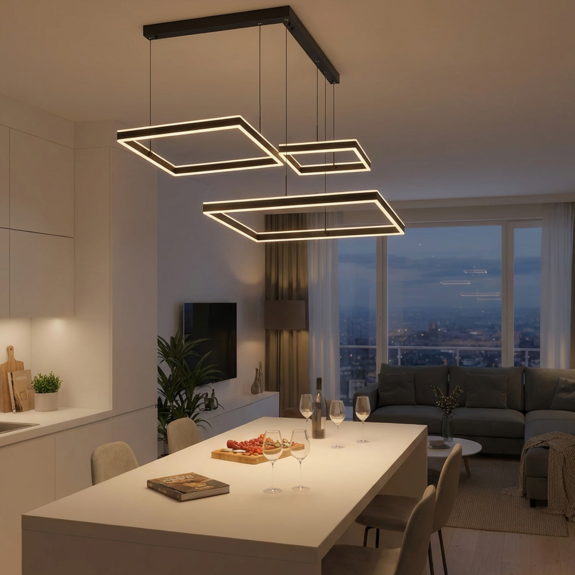 Citilux Дуэт CL719K311 LED Люстра подвесная с пультом Чёрная арт. 89051