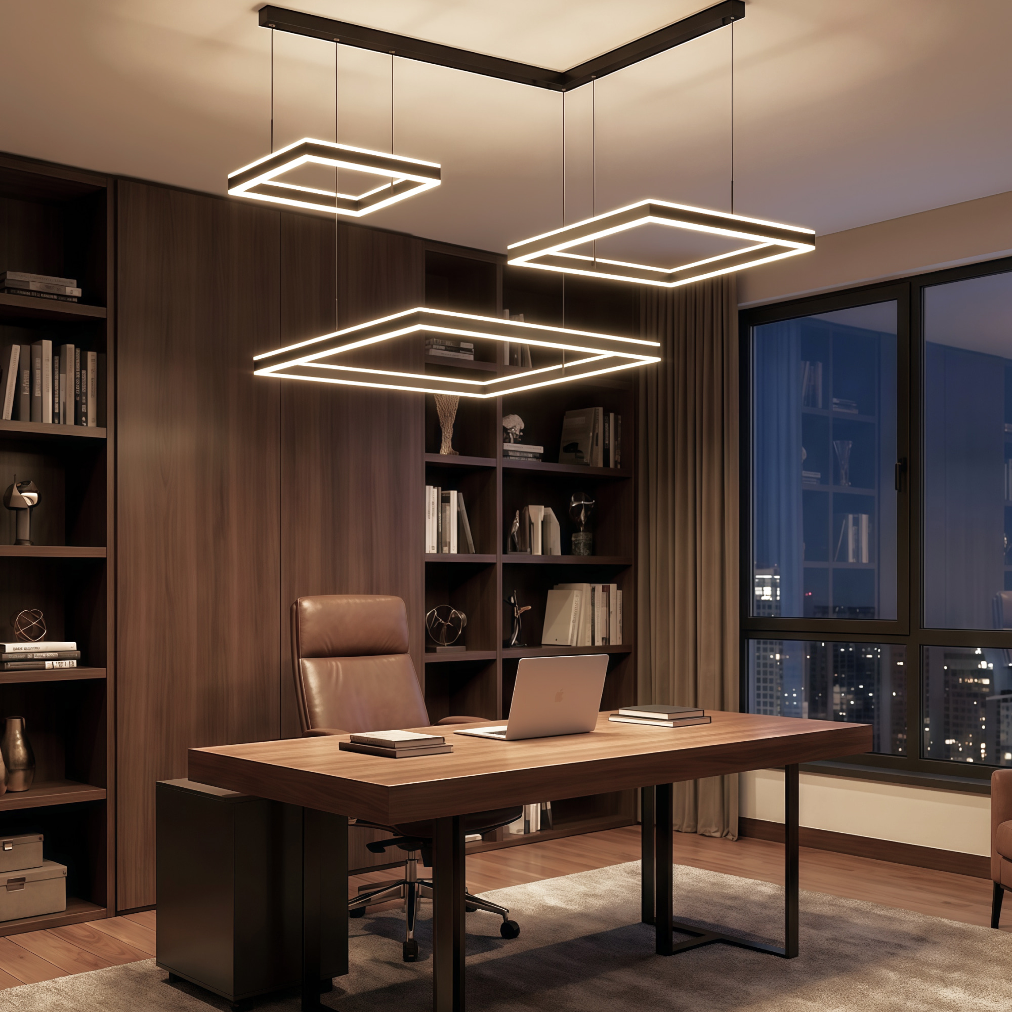 Citilux Дуэт CL719K311 LED Люстра подвесная с пультом Чёрная арт. 89051