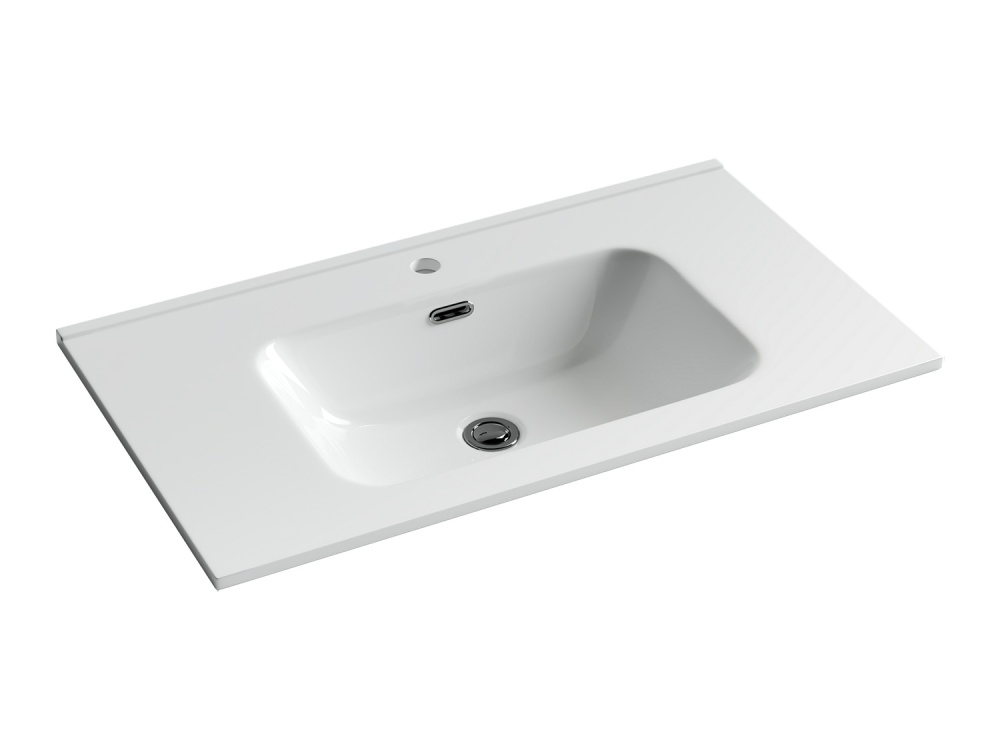 CERAMICANOVA Element Раковина накладная, с переливом, 1 отв. под смеситель, 810х465х180 мм, белый