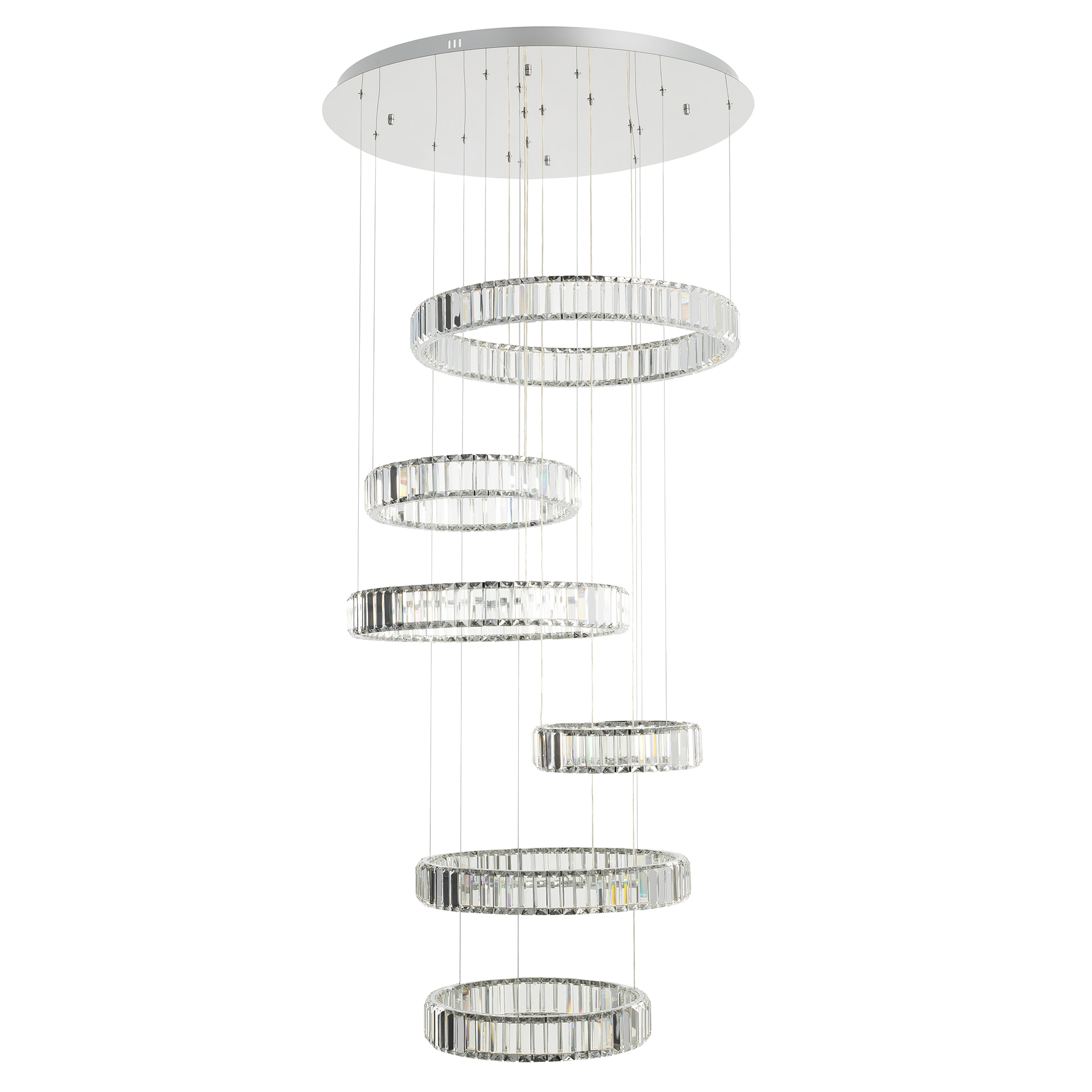 Citilux Чезаре CL338661 LED Люстра хрустальная с пультом Хром арт. 89033