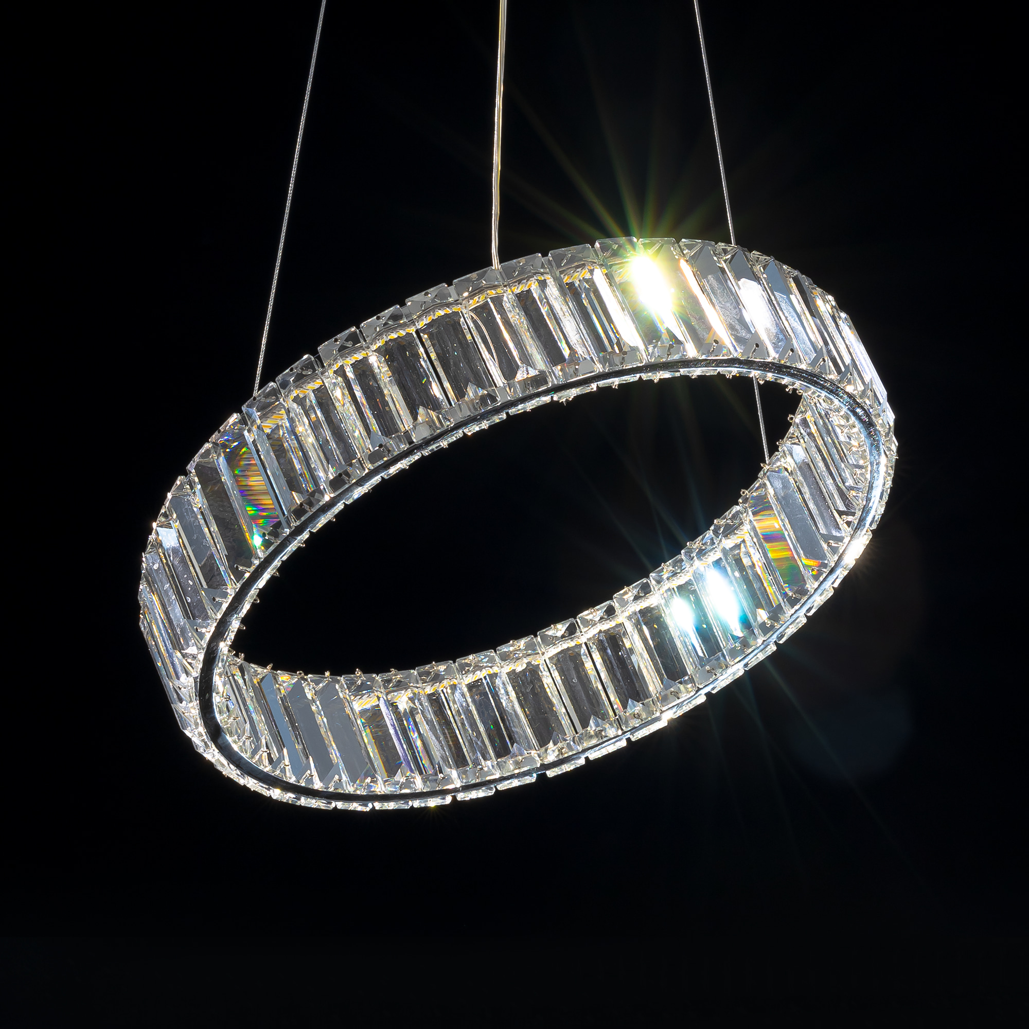 Citilux Чезаре CL338141 LED Люстра хрустальная с пультом Хром арт. 89036