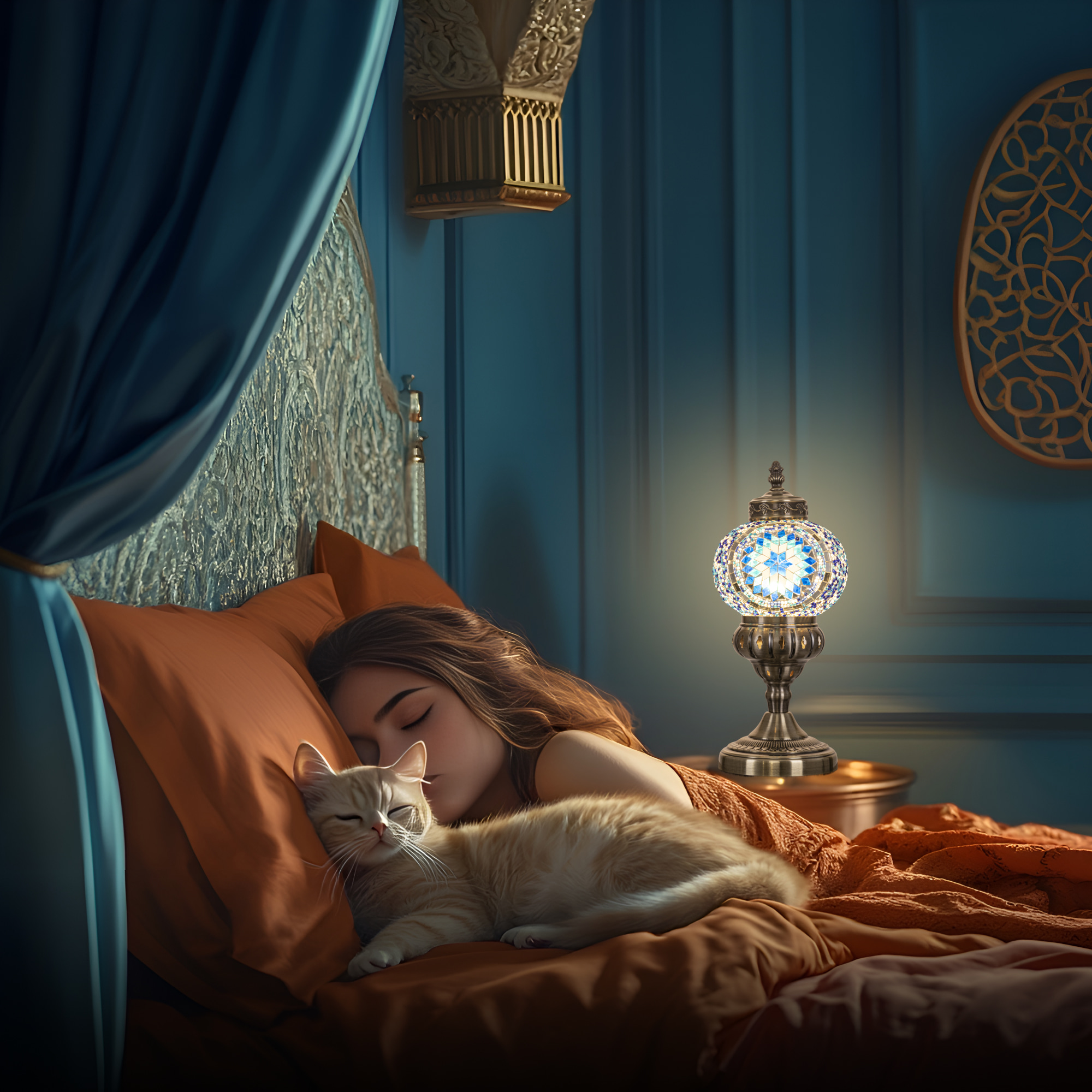 Citilux Каир CL419816 Настольная лампа Мозаика Синяя арт. 89488