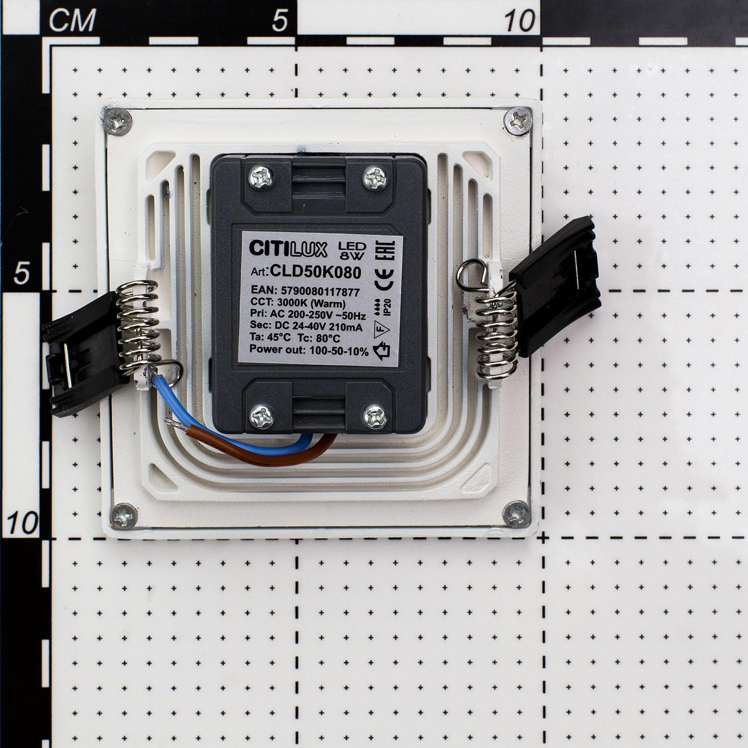 Citilux Омега CLD50K080N LED Встраиваемый светильник с диммером Белый арт. 88003