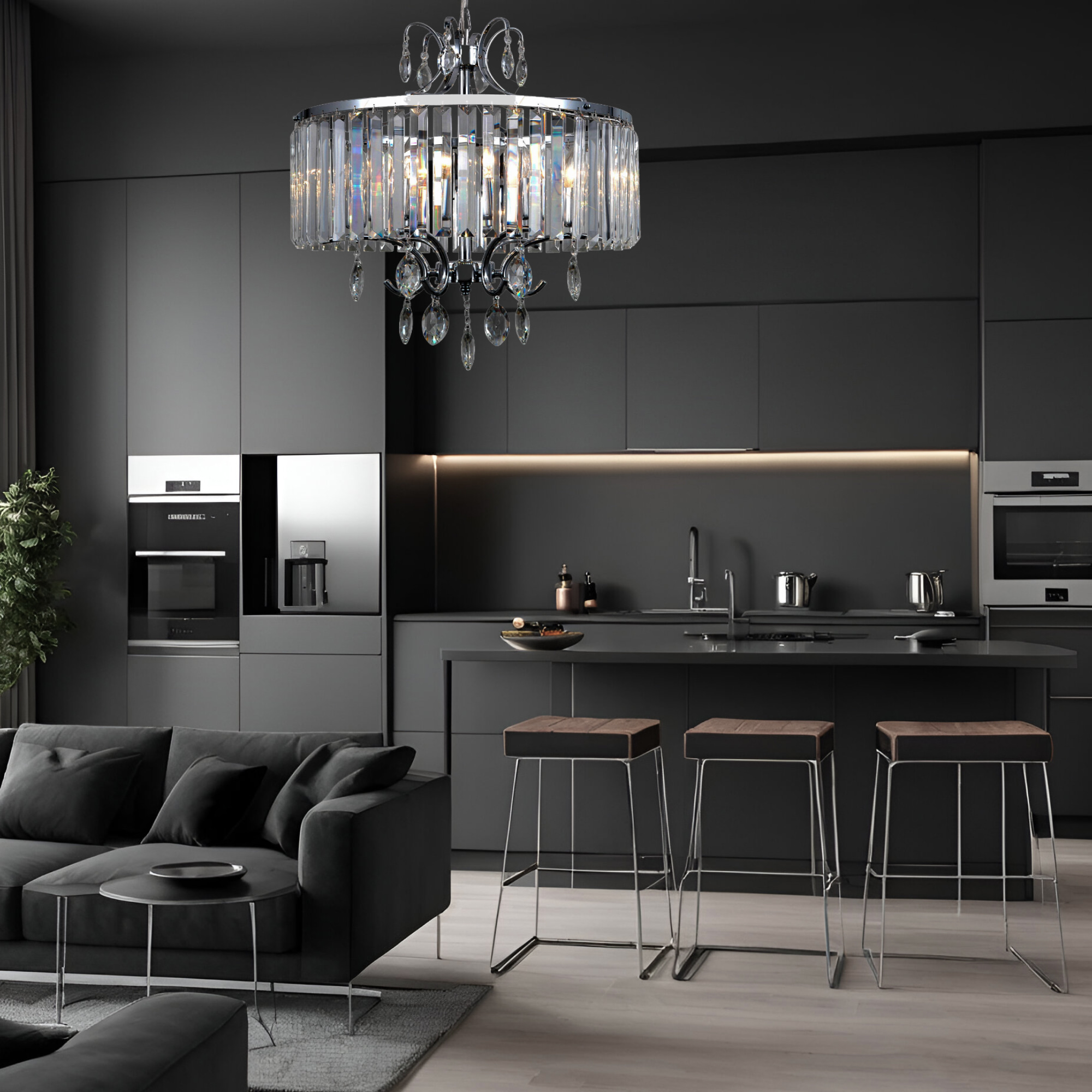 Citilux Инга CL335161 Люстра подвесная хрустальная Хром арт. 88769