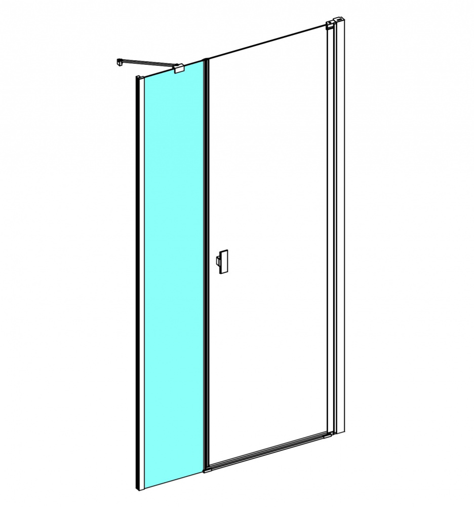 RADAWAY Nes 8 DWS wall 408 Дополнительная стенка, прозрачное
