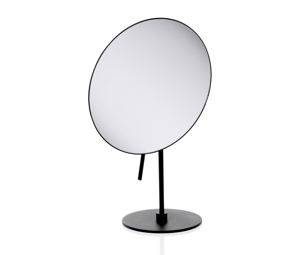 DW ROUND SPT 71 Зеркало косметическое, 30.5x20.5x16 см, увеличение 5x, Черный матовый