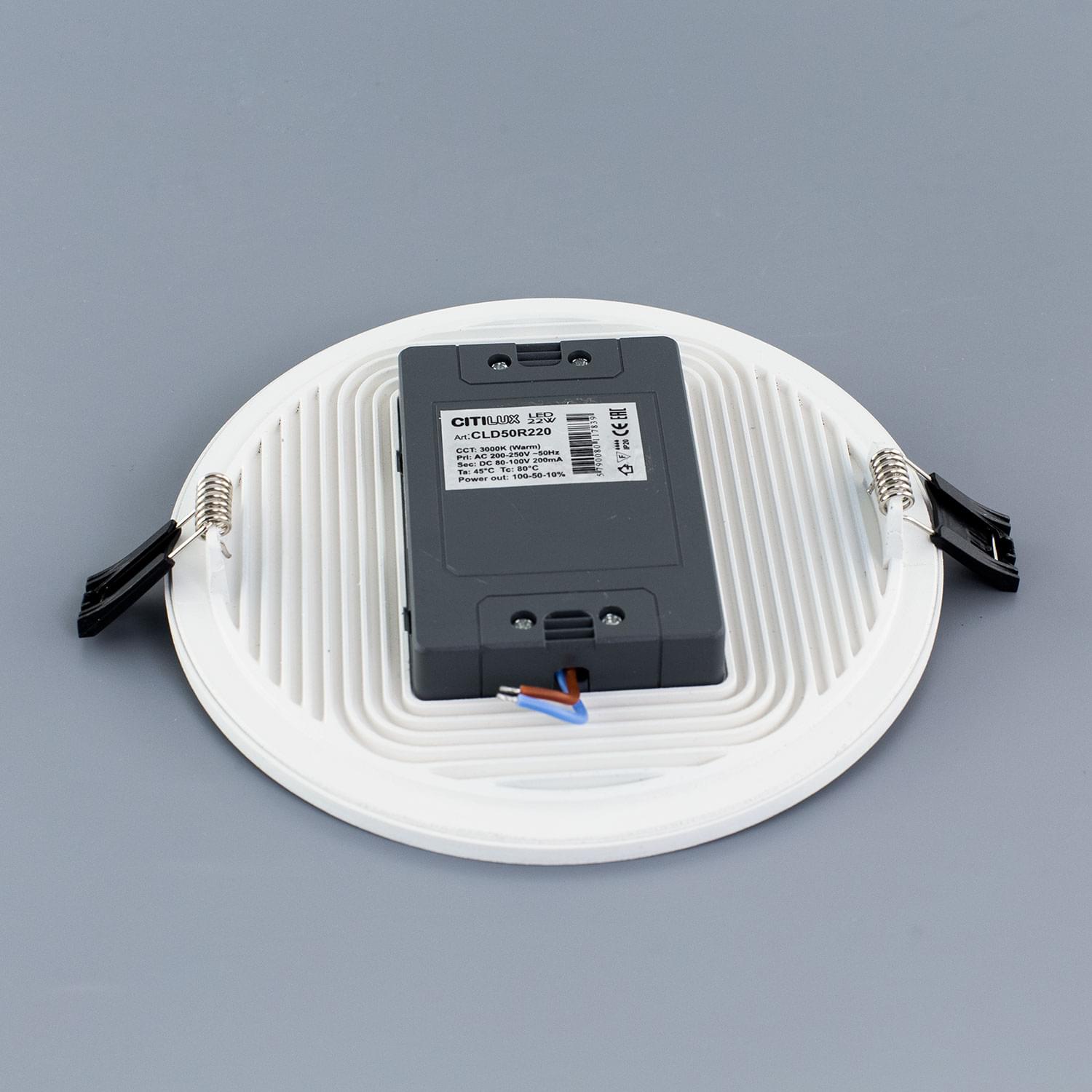 Citilux Омега CLD50R220N LED Встраиваемый светильник с диммером Белый арт. 88163