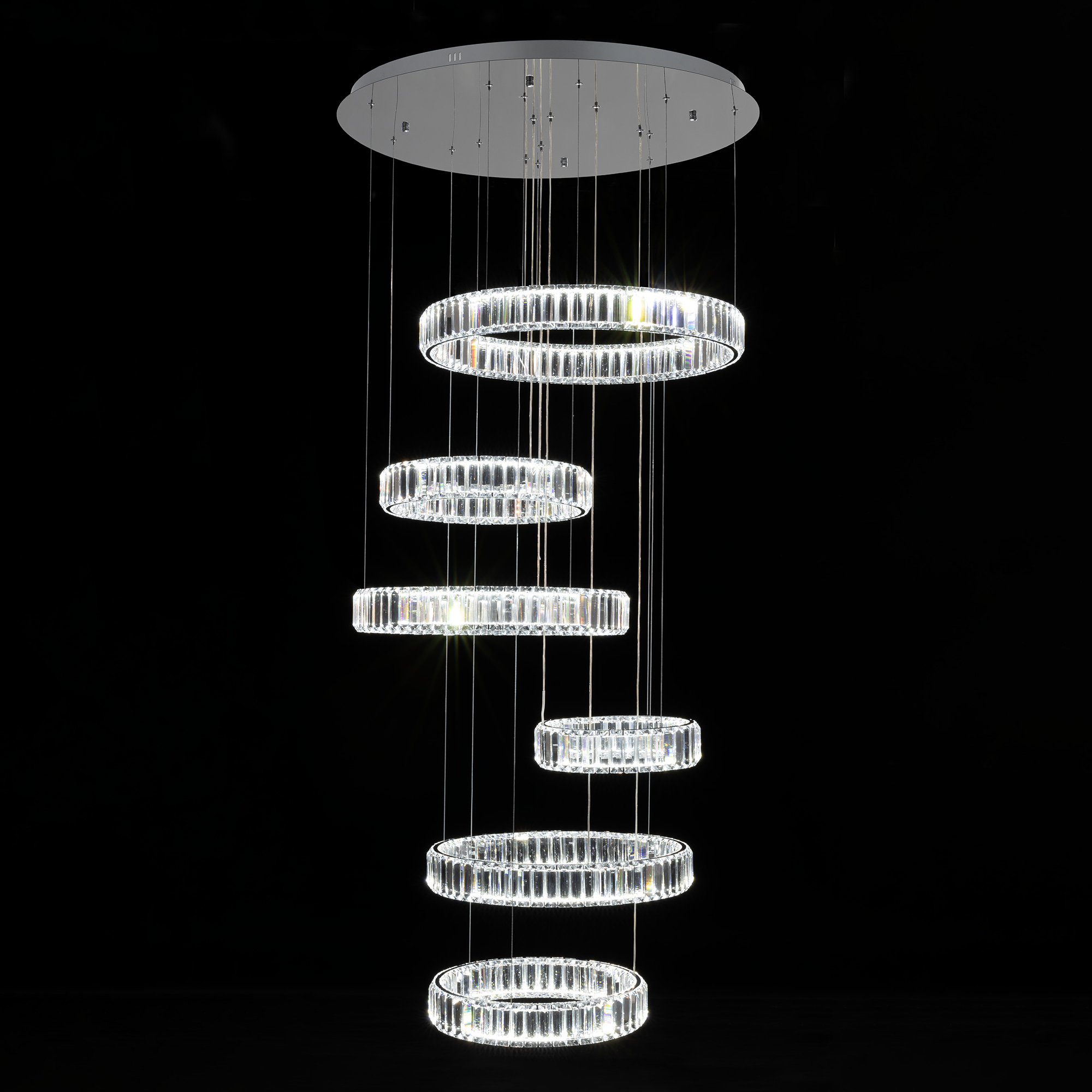 Citilux Чезаре CL338661 LED Люстра хрустальная с пультом Хром арт. 89033