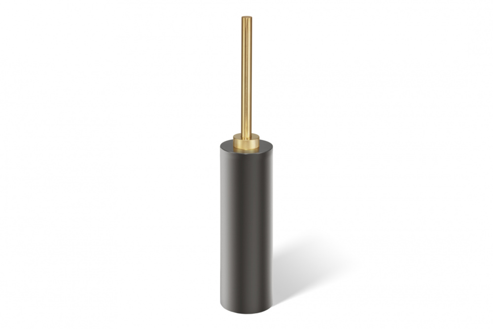 DW CLUB SBG Ёршик туалетный напольный, H46x8x8 см, Темный металл матовый/Золото матовое