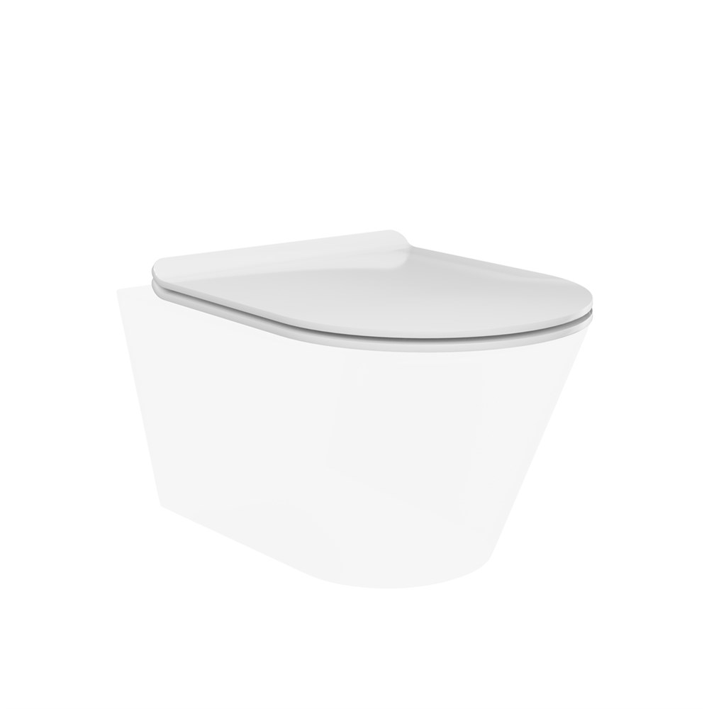 PLMR.seat.02/WHT Сиденье Plaza Modern/Плаза Модерн для подвесного унитаза, белое глянцевое