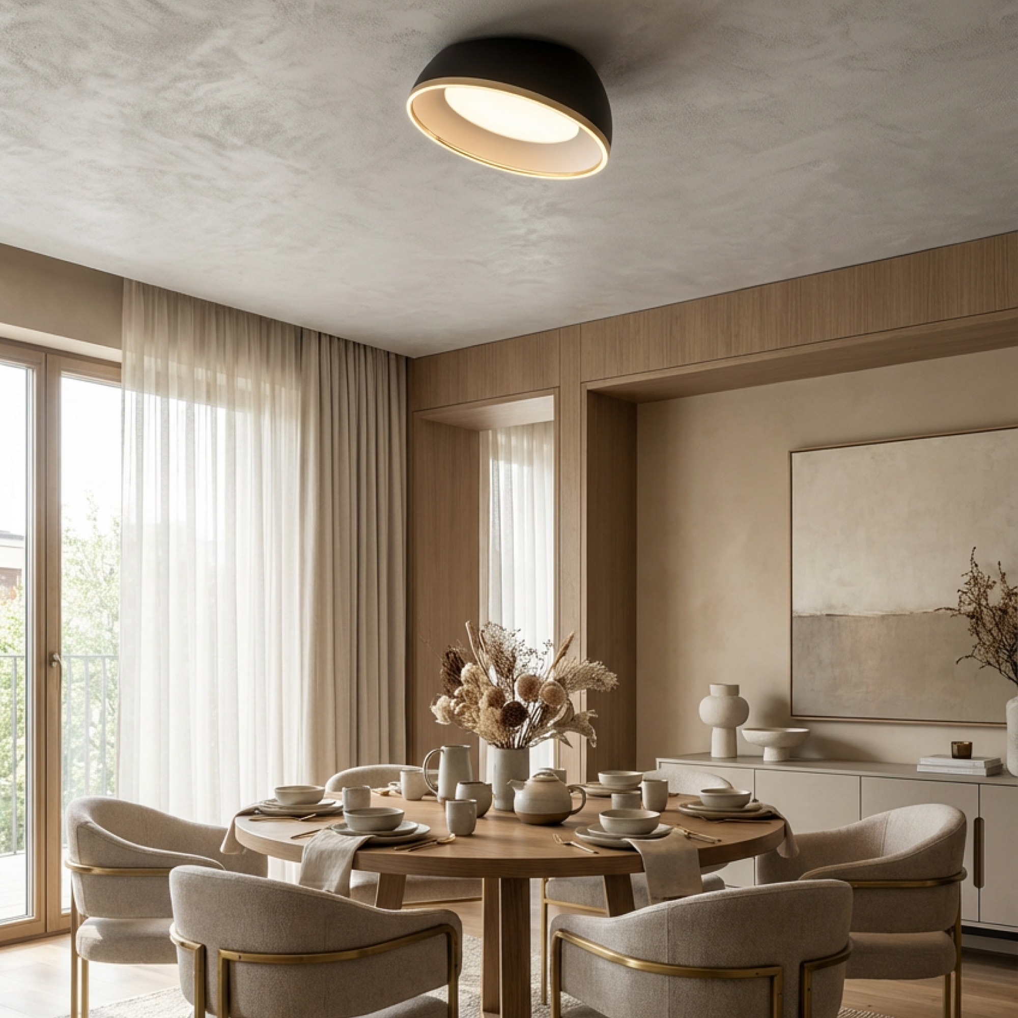 Citilux FLOOM CL736151 Светильник потолочный с пультом Чёрный+Золото арт. 89794