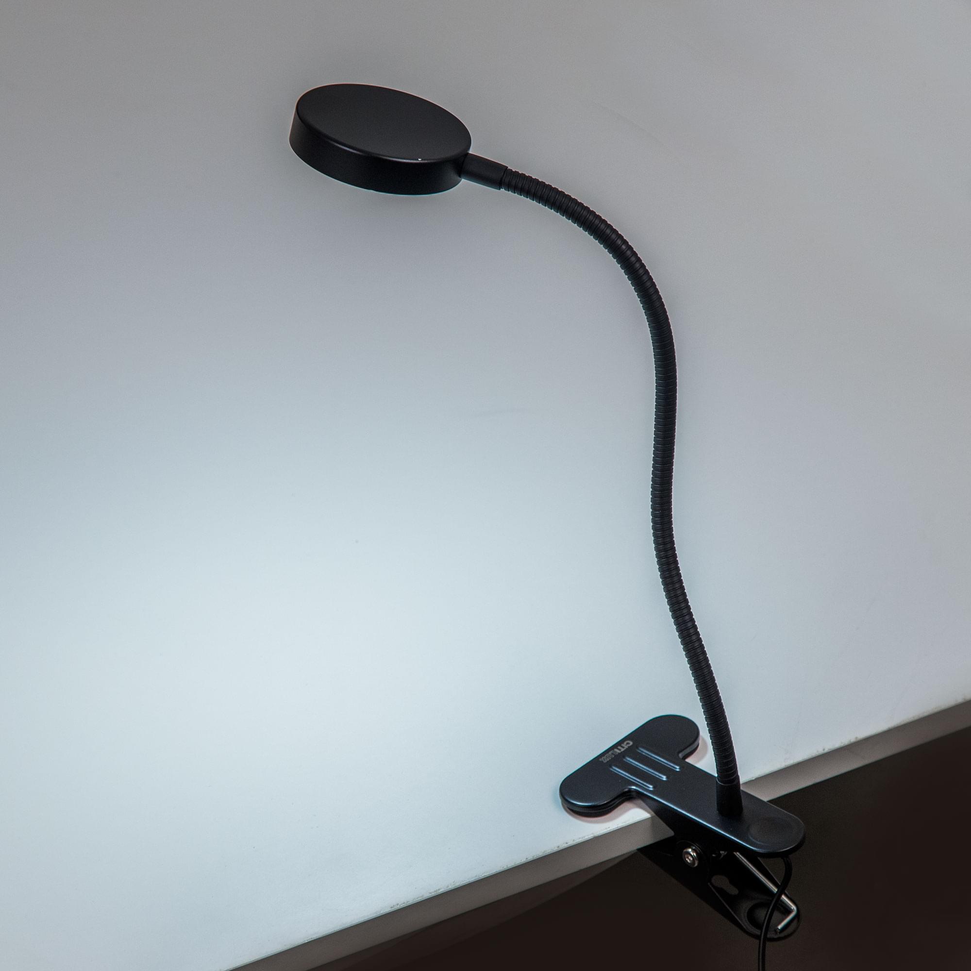 Citilux Ньютон CL803071N LED Лампа на прищепке с диммером Чёрная арт. 88060