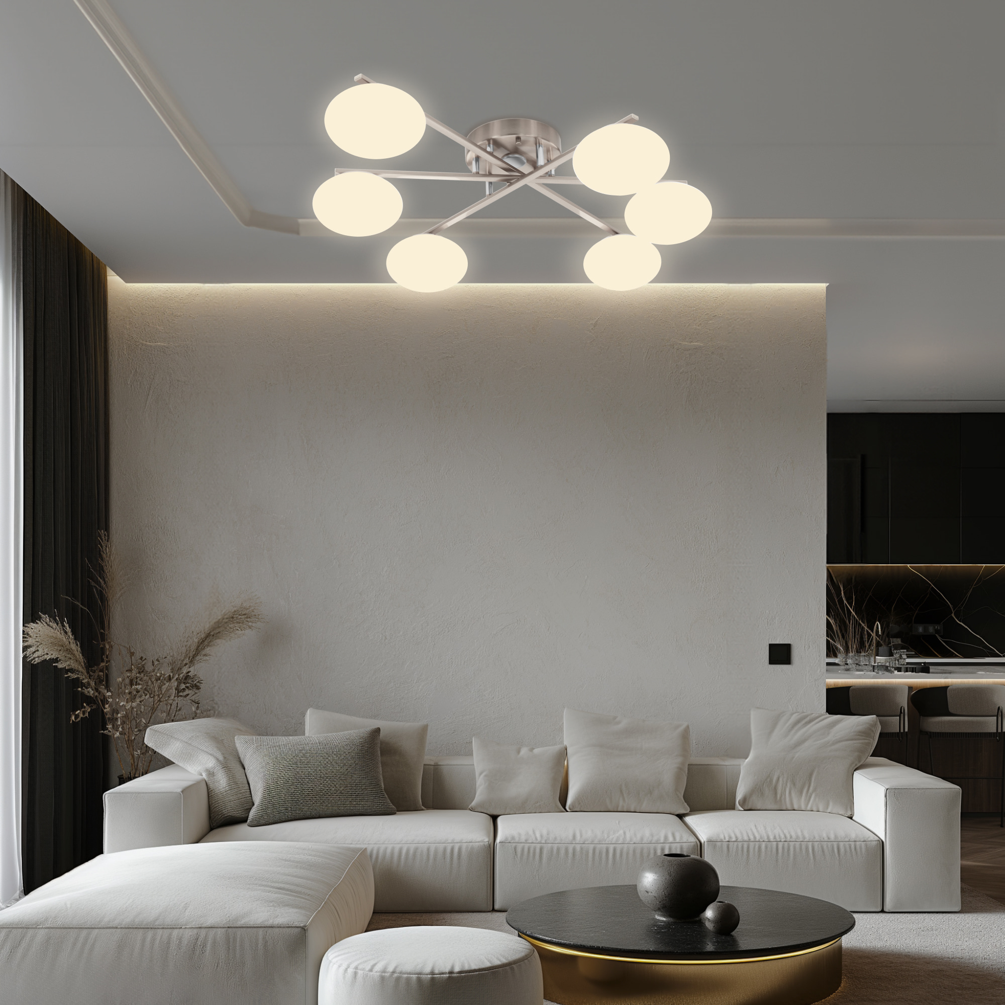 Citilux ATMAN SMART CL226A161 RGB LED Умная люстра Матовый Хром арт. 89435
