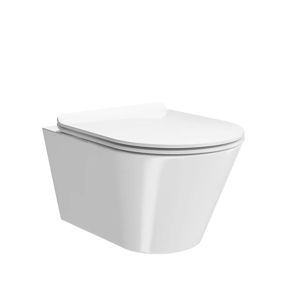 KMPMWc53GWh2 Унитаз Plaza Modern/Плаза Модерн подвесной безободковый, белый глянцевый арт. 121584