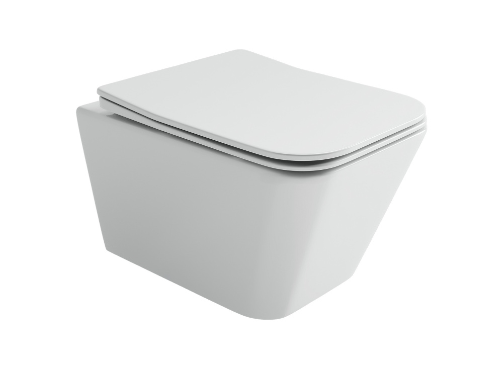 CERAMICANOVA Miro Унитаз подвесной Торнадо 3.0 360х520х300 мм, с сиденьем SQ, белый
