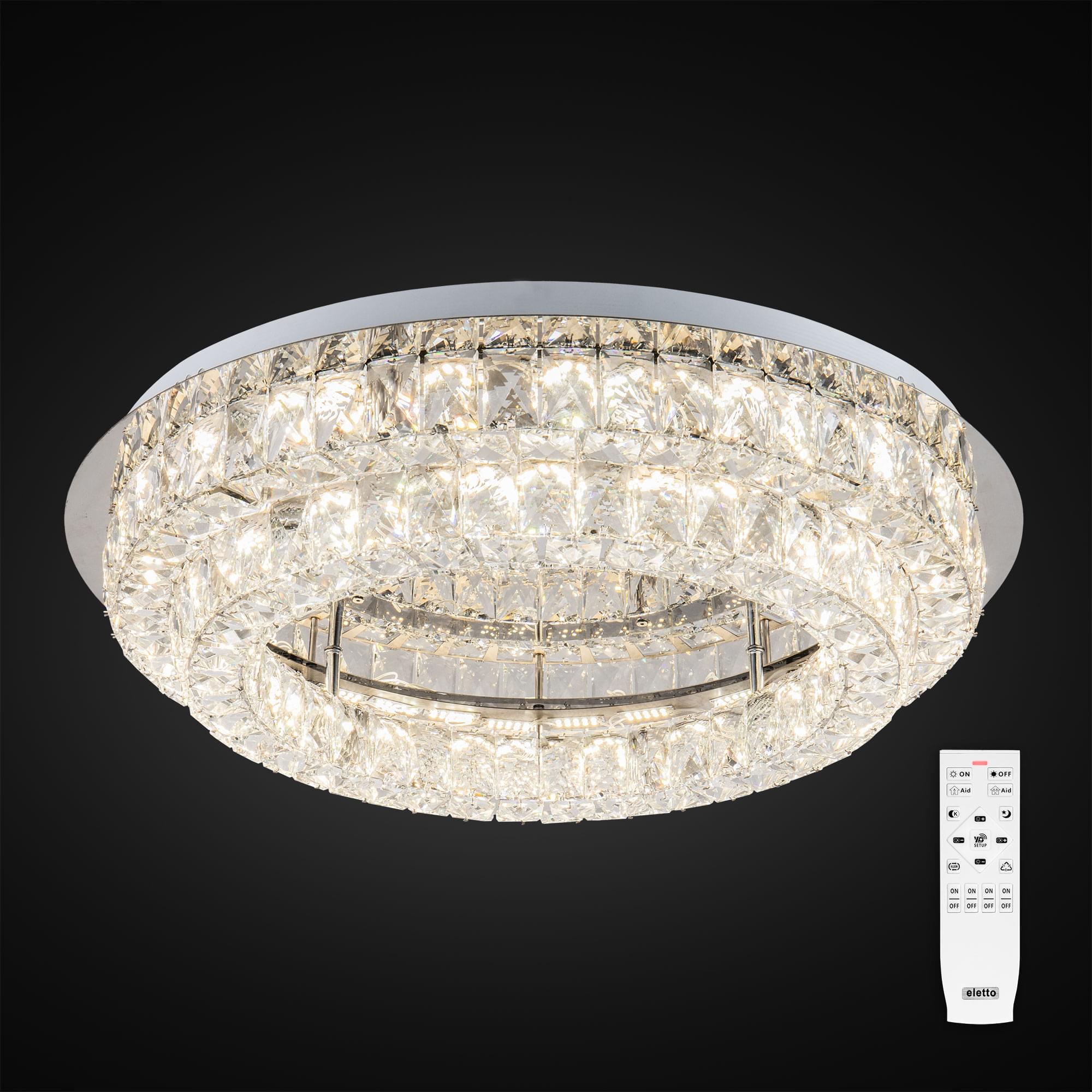 Eletto Olimpia EL330C80.1 LED Люстра хрустальная с пультом Хром арт. 88319