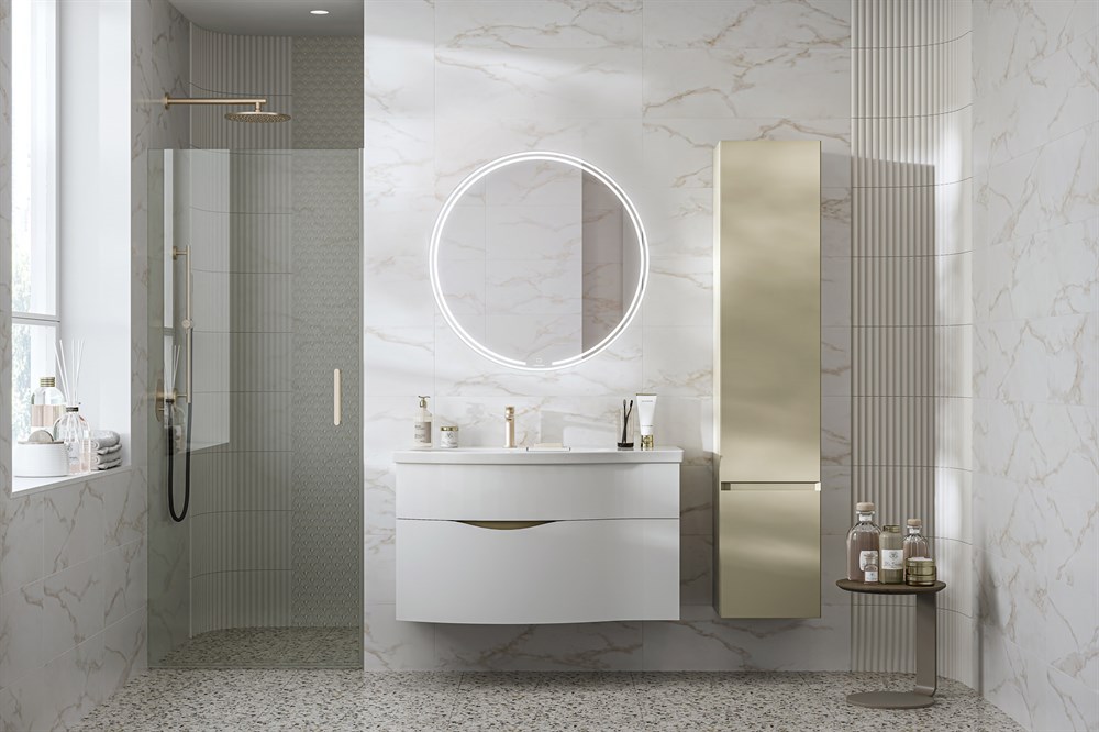 MIO.mi.70D/WHT Зеркало Mio/Мио круглое с диммером 70, белое арт. 125448
