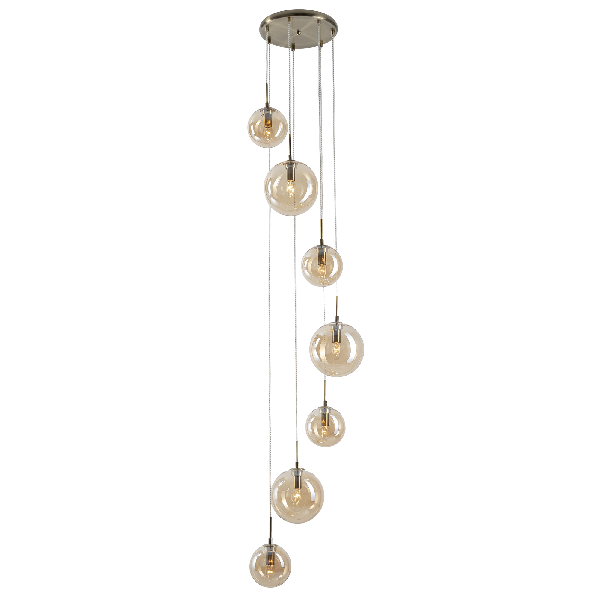 Citilux Томми CL102073 Люстра каскадная с янтарными шарами арт. 88941