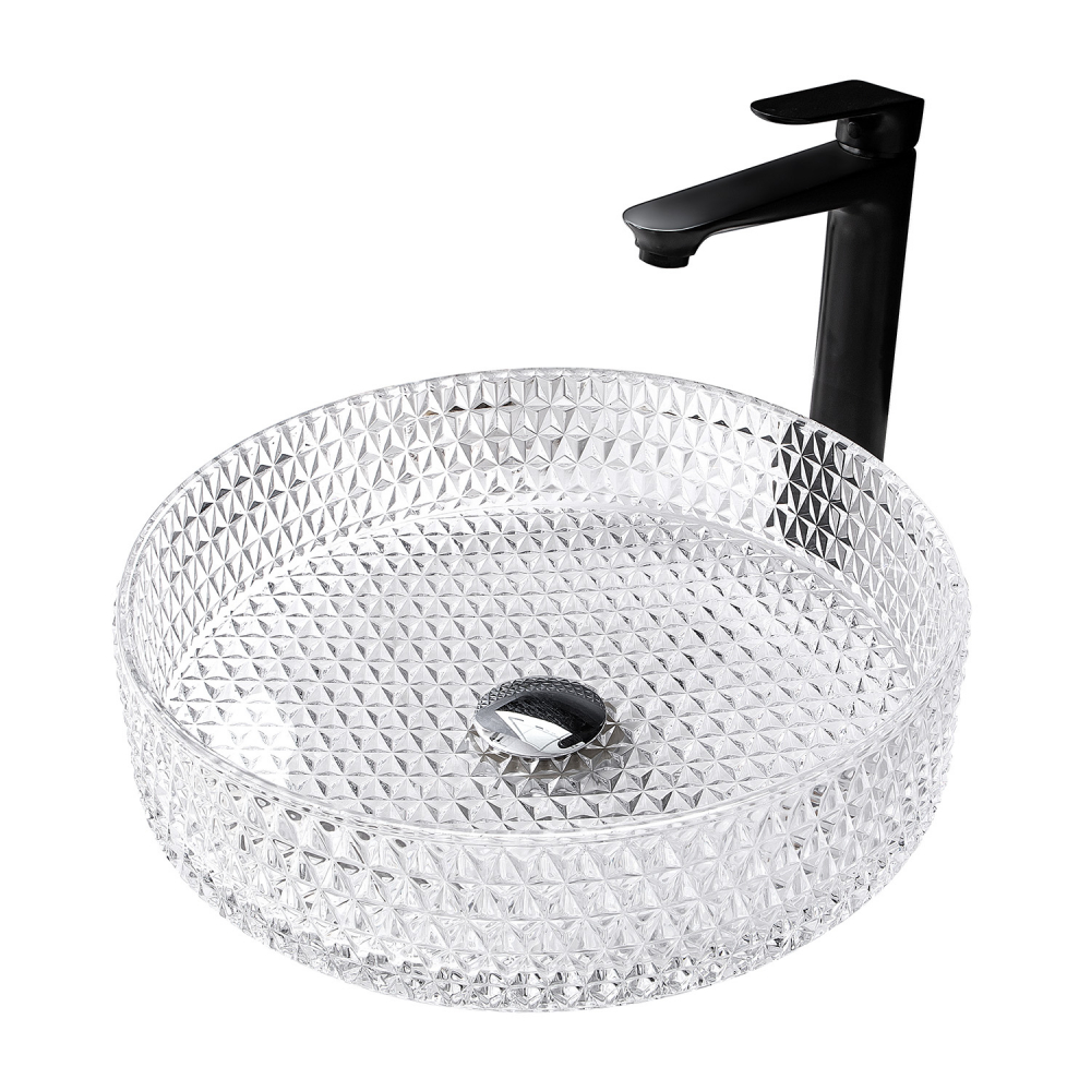 Раковина накладная стеклянная ABBER Glas AK2301 прозрачная арт. 60738