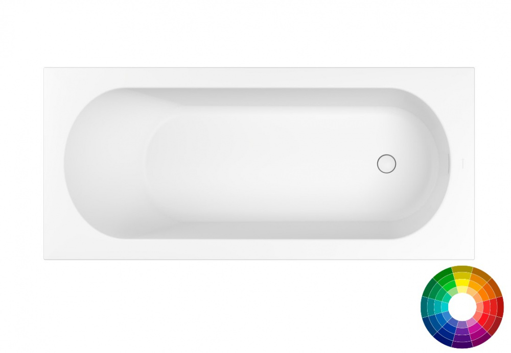WHITECROSS Gin Ванна из искуственного камня SolidSurface 170x75 см, RAL матовый