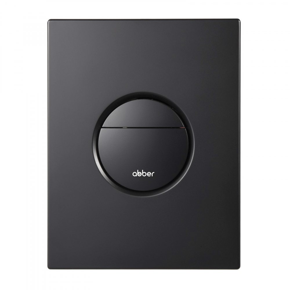 Кнопка смыва ABBER AC0126MB пневматическая, черная матовая арт. 62184