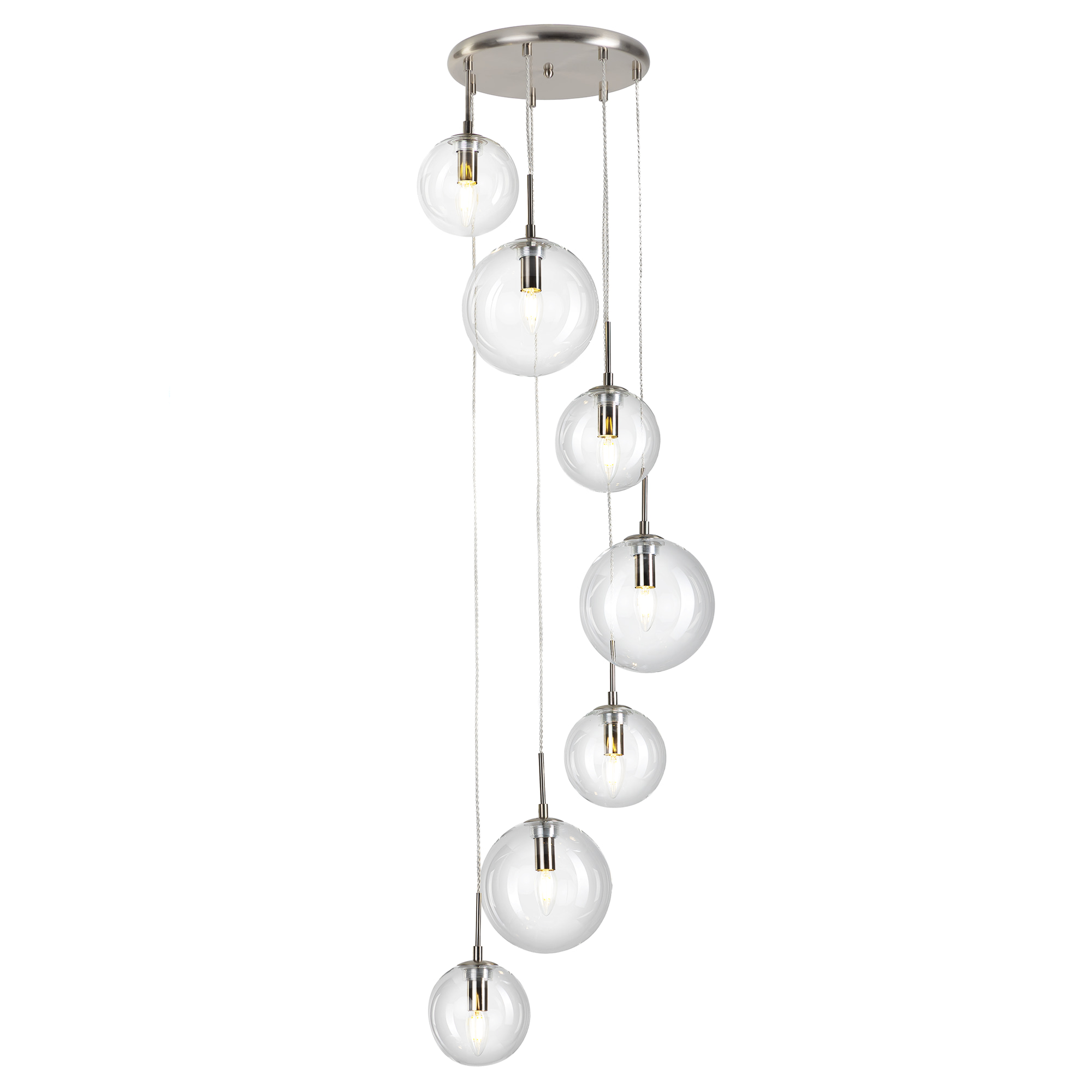 Citilux Томми CL102071 Люстра каскадная с прозрачными шарами арт. 88940