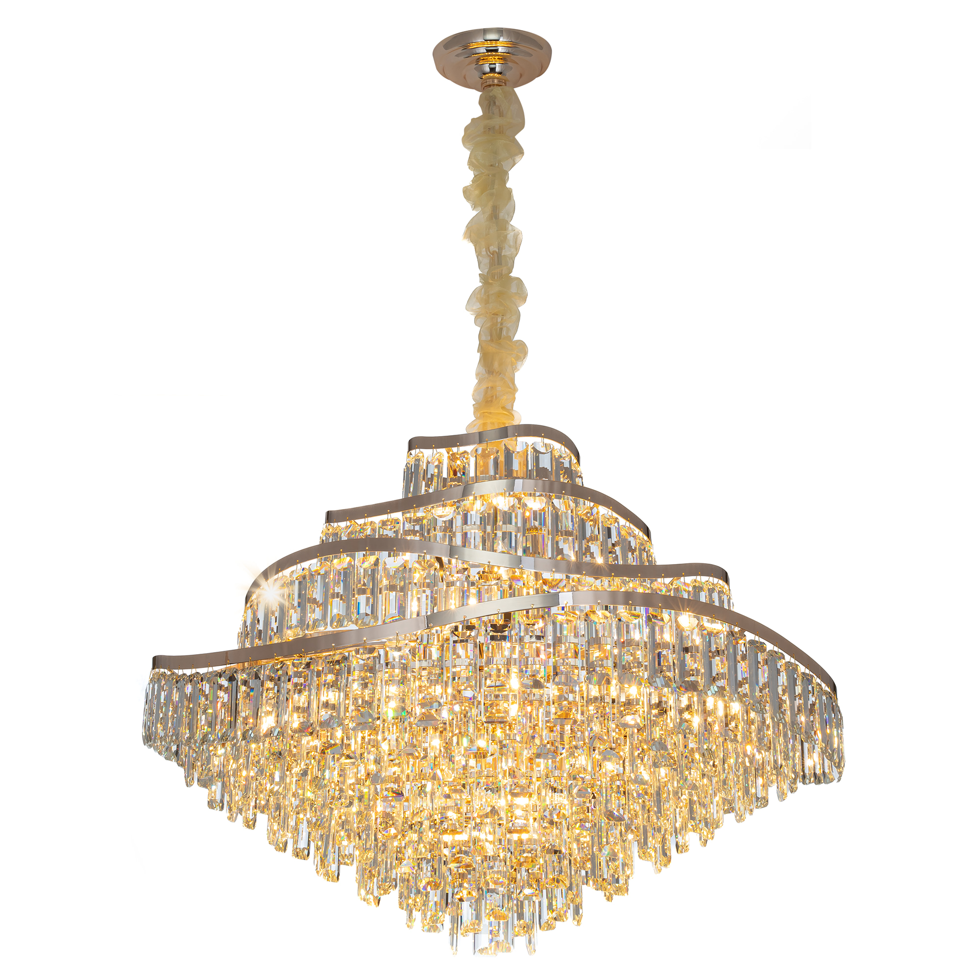 Citilux NAIAD CL315192 Люстра хрустальная подвесная Золото арт. 89461