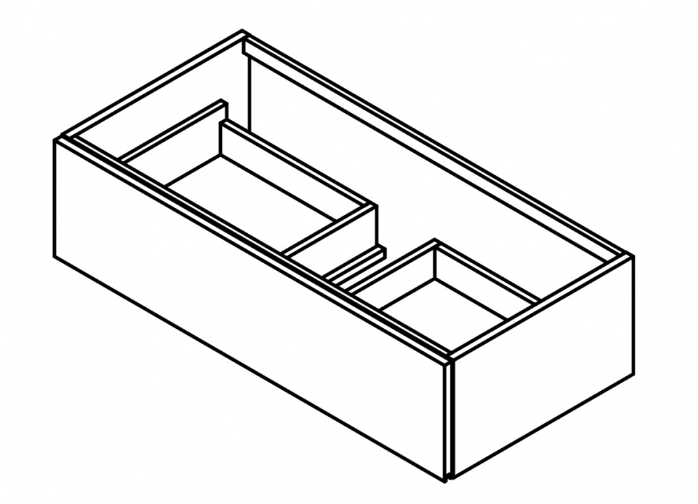 GAMADECOR LAST BPS-2002 Тумба для раковины sotto, с 1 ящиком, 100x26x48 см, Matt lacquer