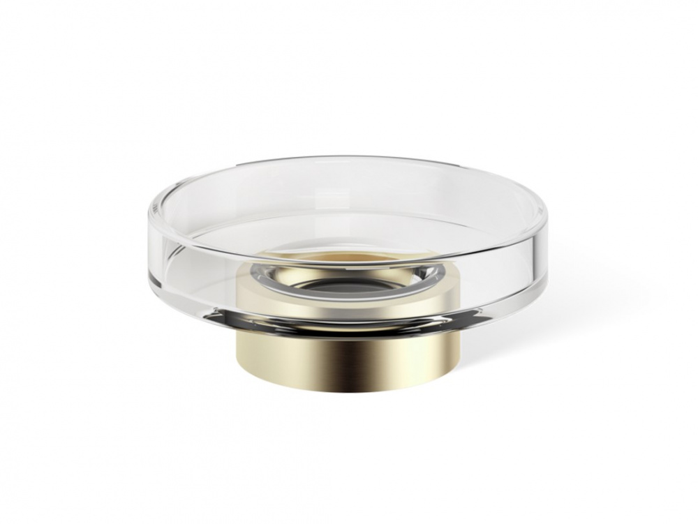 DW ROUND CENTURY STS Мыльница настольная, H4x11x11 см, Стекло/Золото матовое