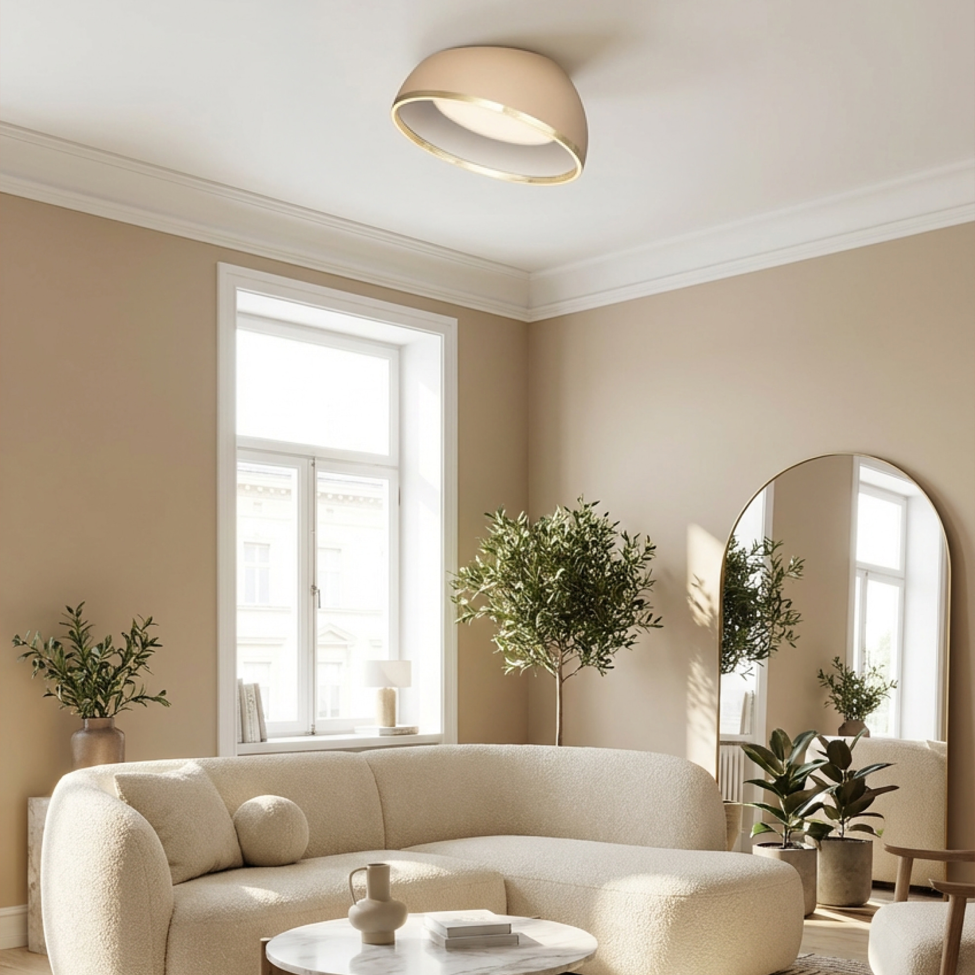 Citilux FLOOM CL736152 Светильник потолочный с пультом Бежевый+Золото арт. 89795