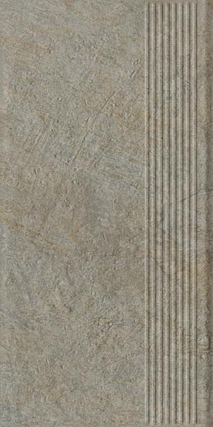Ступень прямая Ceramika Paradyz Эримайт тауп структурная B1a 30x60 (1,44)